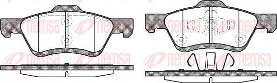 Remsa 1124.00 - Тормозные колодки, дисковые, комплект unicars.by