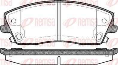 Remsa 1126.08 - Тормозные колодки, дисковые, комплект unicars.by