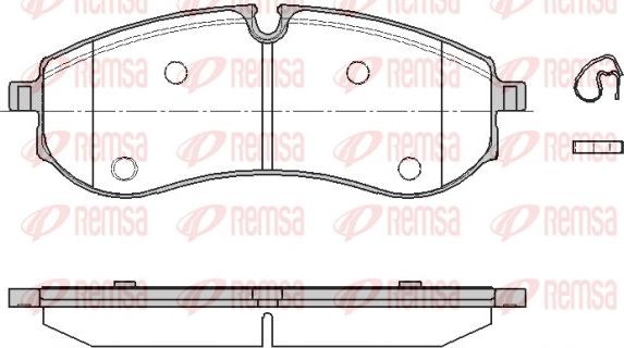 Remsa 1856.00 - Тормозные колодки, дисковые, комплект unicars.by