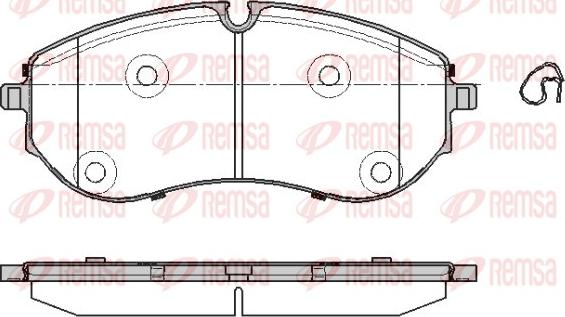 Remsa 1857.00 - Тормозные колодки, дисковые, комплект unicars.by