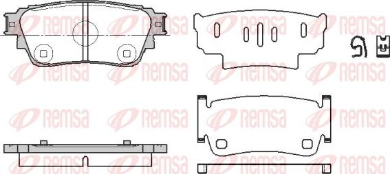 Remsa 1861.00 - Тормозные колодки, дисковые, комплект unicars.by