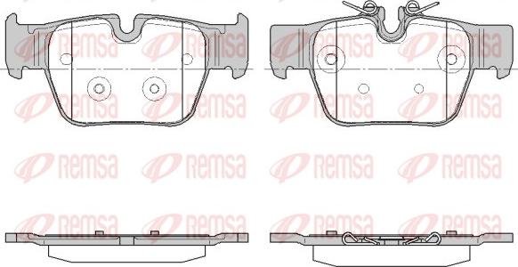 Remsa 1868.00 - Тормозные колодки, дисковые, комплект unicars.by