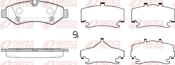 Remsa 1867.00 - Тормозные колодки, дисковые, комплект unicars.by