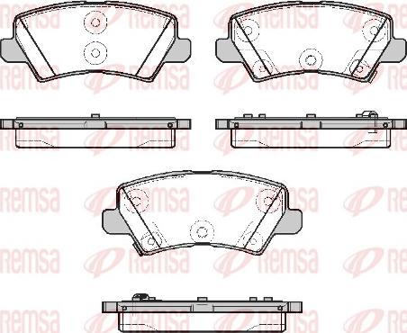 Remsa 1804.02 - Тормозные колодки, дисковые, комплект unicars.by