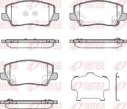 Remsa 1803.02 - Тормозные колодки, дисковые, комплект unicars.by