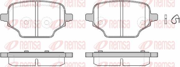 Remsa 1837.00 - Тормозные колодки, дисковые, комплект unicars.by