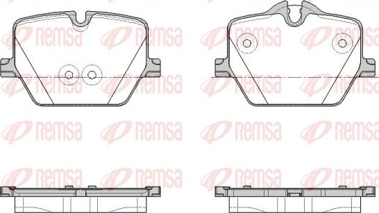 Remsa 1875.00 - Тормозные колодки, дисковые, комплект unicars.by