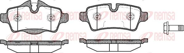 Remsa 1344.00 - Тормозные колодки, дисковые, комплект unicars.by