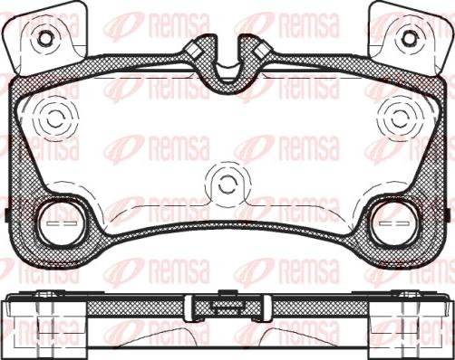 Remsa 1346.00 - Тормозные колодки, дисковые, комплект unicars.by