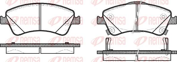 Remsa 1341.02 - Тормозные колодки, дисковые, комплект unicars.by