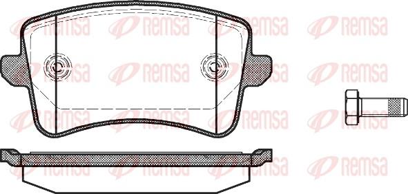 Remsa 1343.00 - Тормозные колодки, дисковые, комплект unicars.by