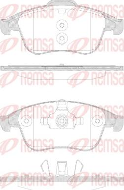 Remsa 1350.30 - Тормозные колодки, дисковые, комплект unicars.by