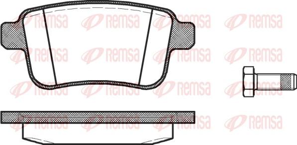 Remsa 1352.00 - Тормозные колодки, дисковые, комплект unicars.by