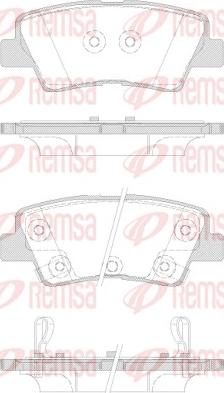 Remsa 1362.42 - Тормозные колодки, дисковые, комплект unicars.by