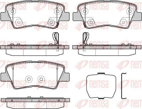 Remsa 1362.30 - Тормозные колодки, дисковые, комплект unicars.by