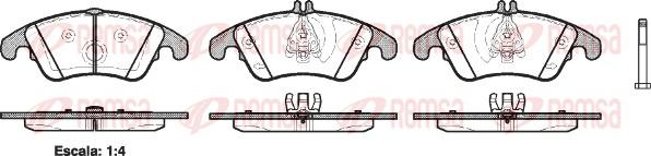 Remsa 1304.00 - Тормозные колодки, дисковые, комплект unicars.by