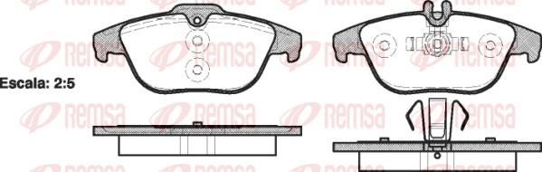 Remsa 1305.00 - Тормозные колодки, дисковые, комплект unicars.by