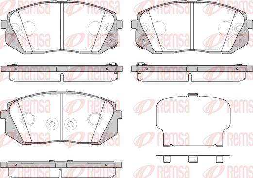 Remsa 1302.52 - Тормозные колодки, дисковые, комплект unicars.by