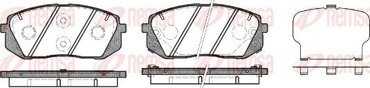 Remsa 1302.22 - Тормозные колодки, дисковые, комплект unicars.by