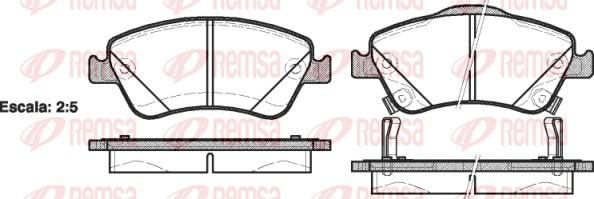 Remsa 1310.02 - Тормозные колодки, дисковые, комплект unicars.by