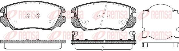 Remsa 1385.02 - Тормозные колодки, дисковые, комплект unicars.by