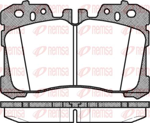 Remsa 1320.00 - Тормозные колодки, дисковые, комплект unicars.by