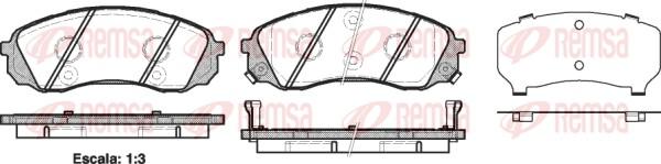 Remsa 1291.02 - Тормозные колодки, дисковые, комплект unicars.by