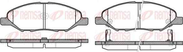 Remsa 1293.02 - Тормозные колодки, дисковые, комплект unicars.by