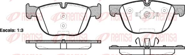 Remsa 1297.00 - Тормозные колодки, дисковые, комплект unicars.by