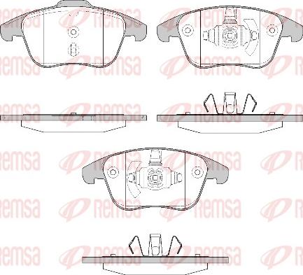 Remsa 1249.50 - Тормозные колодки, дисковые, комплект unicars.by