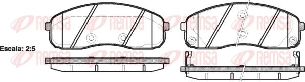 Remsa 1244.02 - Тормозные колодки, дисковые, комплект unicars.by