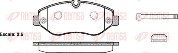 Remsa 1245.00 - Тормозные колодки, дисковые, комплект unicars.by