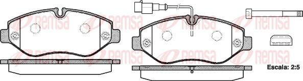 Remsa 1245.02 - Тормозные колодки, дисковые, комплект unicars.by