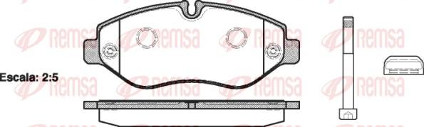 Remsa 1245.10 - Тормозные колодки, дисковые, комплект unicars.by