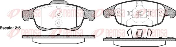 Remsa 1248.00 - Тормозные колодки, дисковые, комплект unicars.by