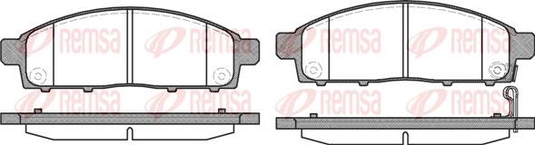 Remsa 1242.01 - Тормозные колодки, дисковые, комплект unicars.by