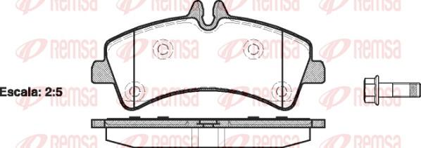 Remsa 1247.00 - Тормозные колодки, дисковые, комплект unicars.by