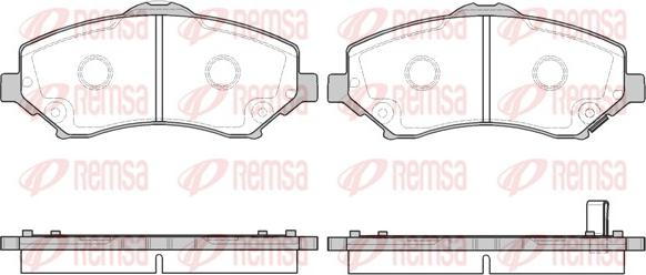 Remsa 1259.02 - Тормозные колодки, дисковые, комплект unicars.by