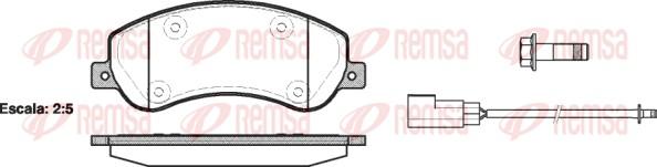 Remsa 1250.02 - Тормозные колодки, дисковые, комплект unicars.by