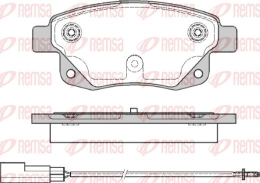 Remsa 1252.01 - Тормозные колодки, дисковые, комплект unicars.by