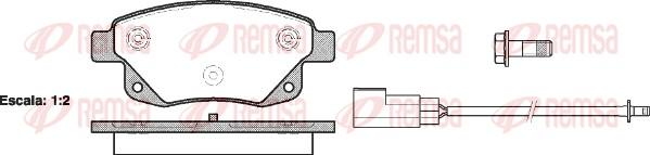 Remsa 1252.02 - Тормозные колодки, дисковые, комплект unicars.by