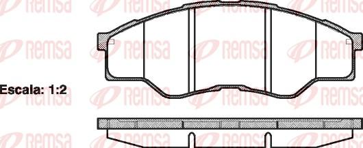 Remsa 1266.00 - Тормозные колодки, дисковые, комплект unicars.by