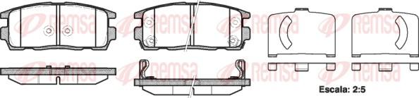 Remsa 1260.12 - Тормозные колодки, дисковые, комплект unicars.by