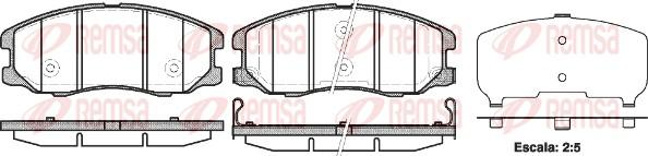 Remsa 1261.12 - Тормозные колодки, дисковые, комплект unicars.by