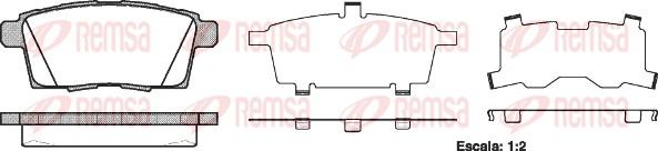 Remsa 1268.00 - Тормозные колодки, дисковые, комплект unicars.by