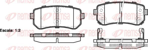 Remsa 1209.02 - Тормозные колодки, дисковые, комплект unicars.by