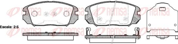 Remsa 1204.02 - Тормозные колодки, дисковые, комплект unicars.by