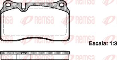 Remsa 1200.00 - Тормозные колодки, дисковые, комплект unicars.by