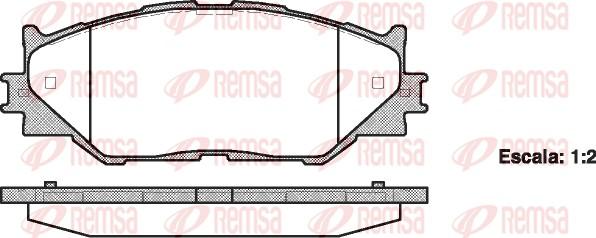 Remsa 1201.00 - Тормозные колодки, дисковые, комплект unicars.by