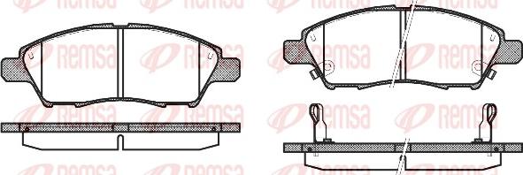 Remsa 1210.02 - Тормозные колодки, дисковые, комплект unicars.by